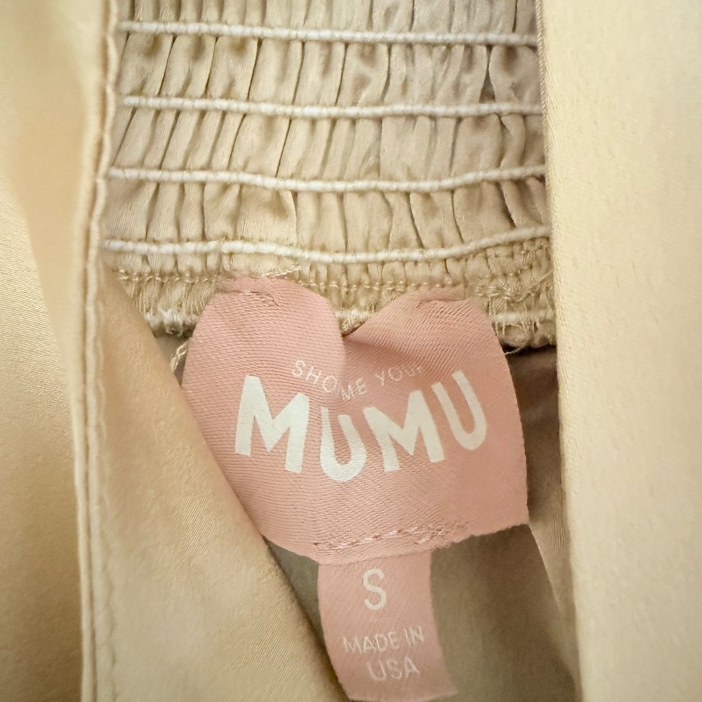 🌾 Show Me Your MuMu Satiny Champagne Dress - Picture 4 of 4